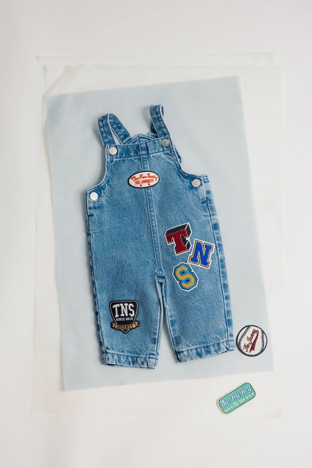 Salopette denim patch Ridge