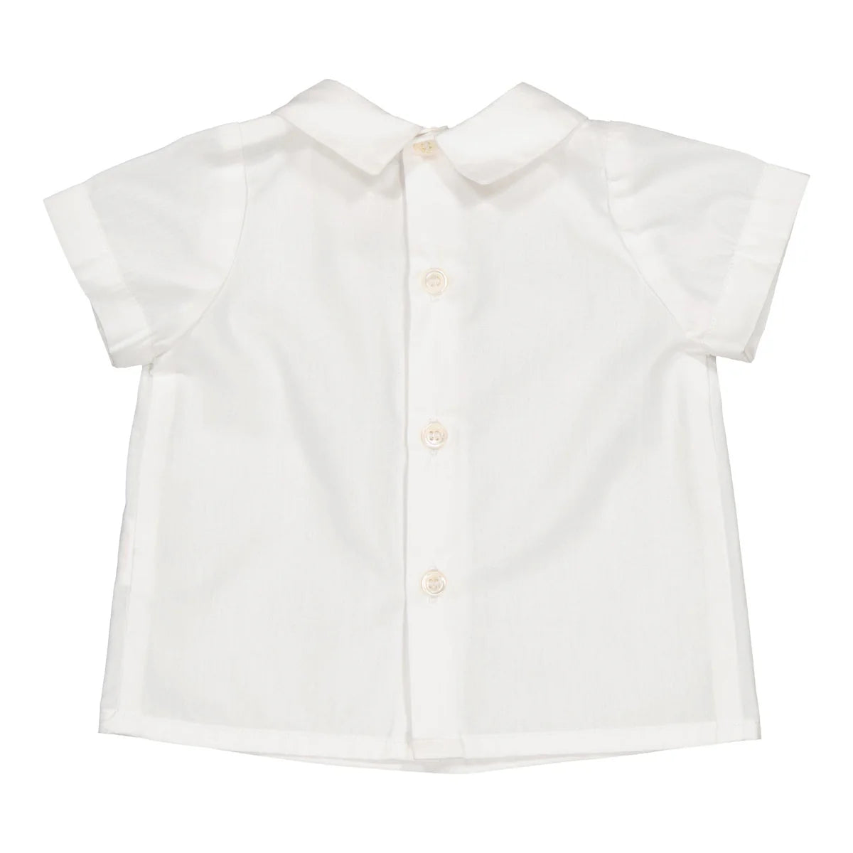 Camicia Maurice ricamo carotine in popeline bianca