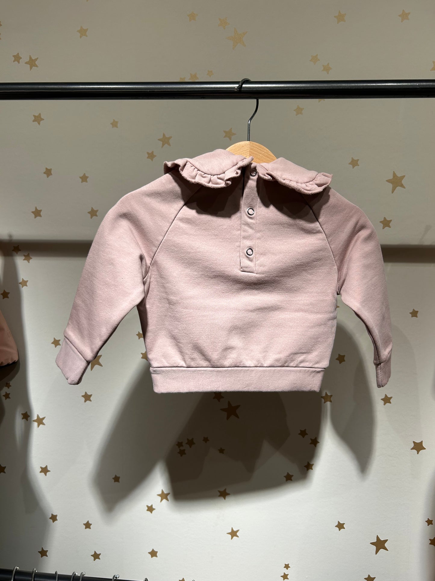 Felpa baby colletto cameo rose