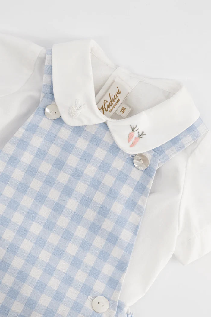 Camicia Maurice ricamo carotine in popeline bianca