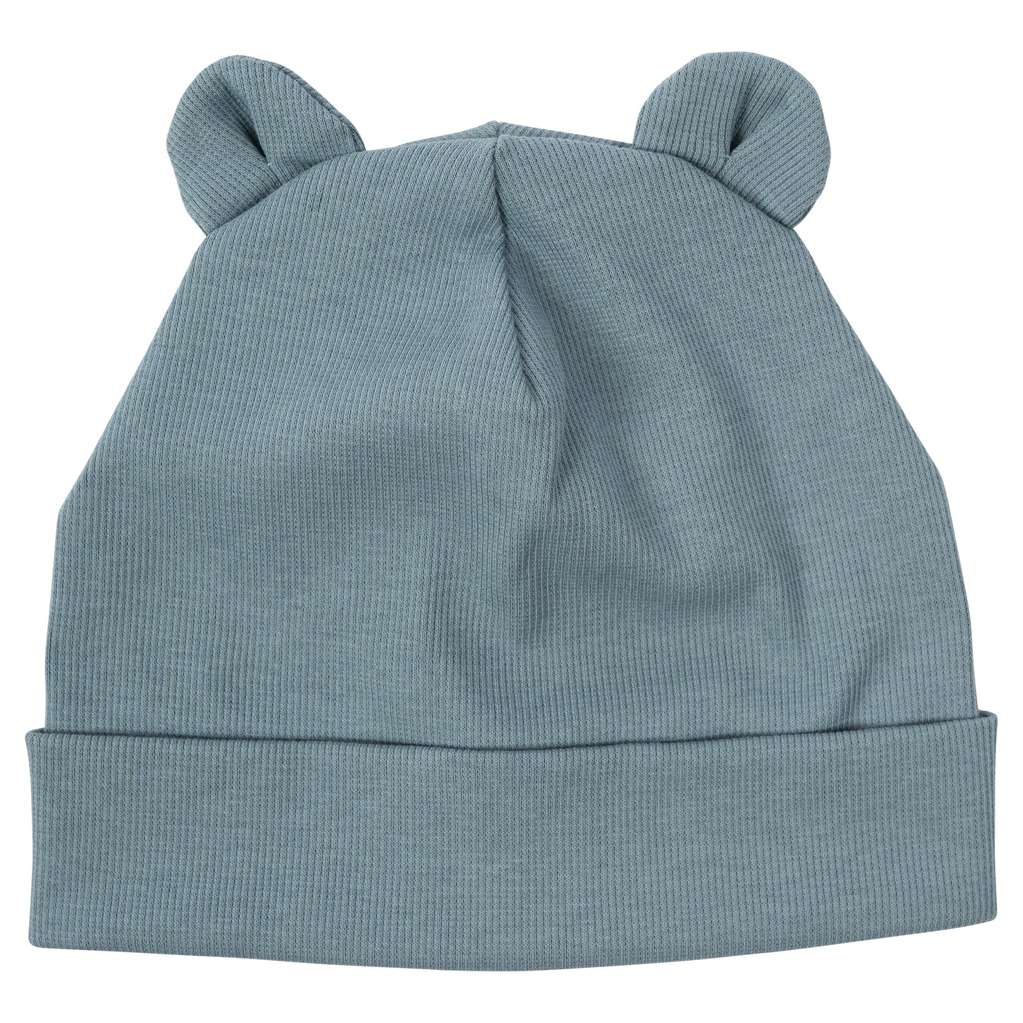Cuffia azzurra orecchie orsetto cotone BIO