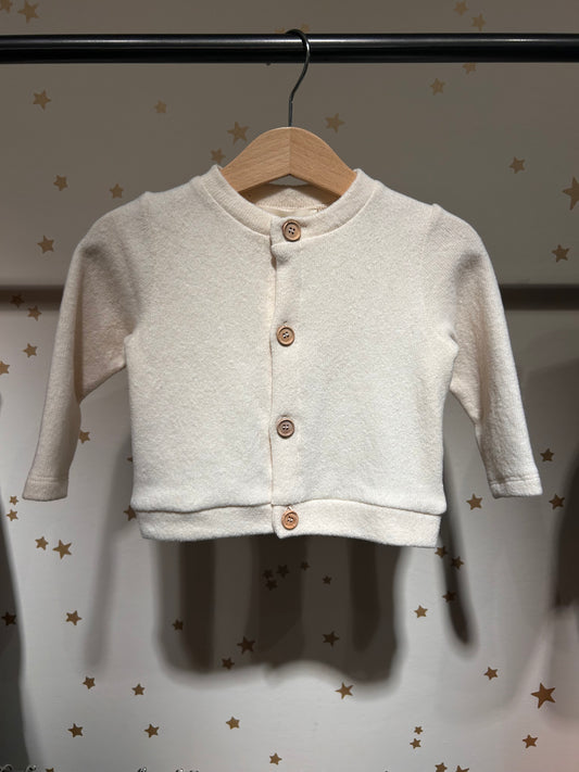 Cardigan caldo cotone avorio