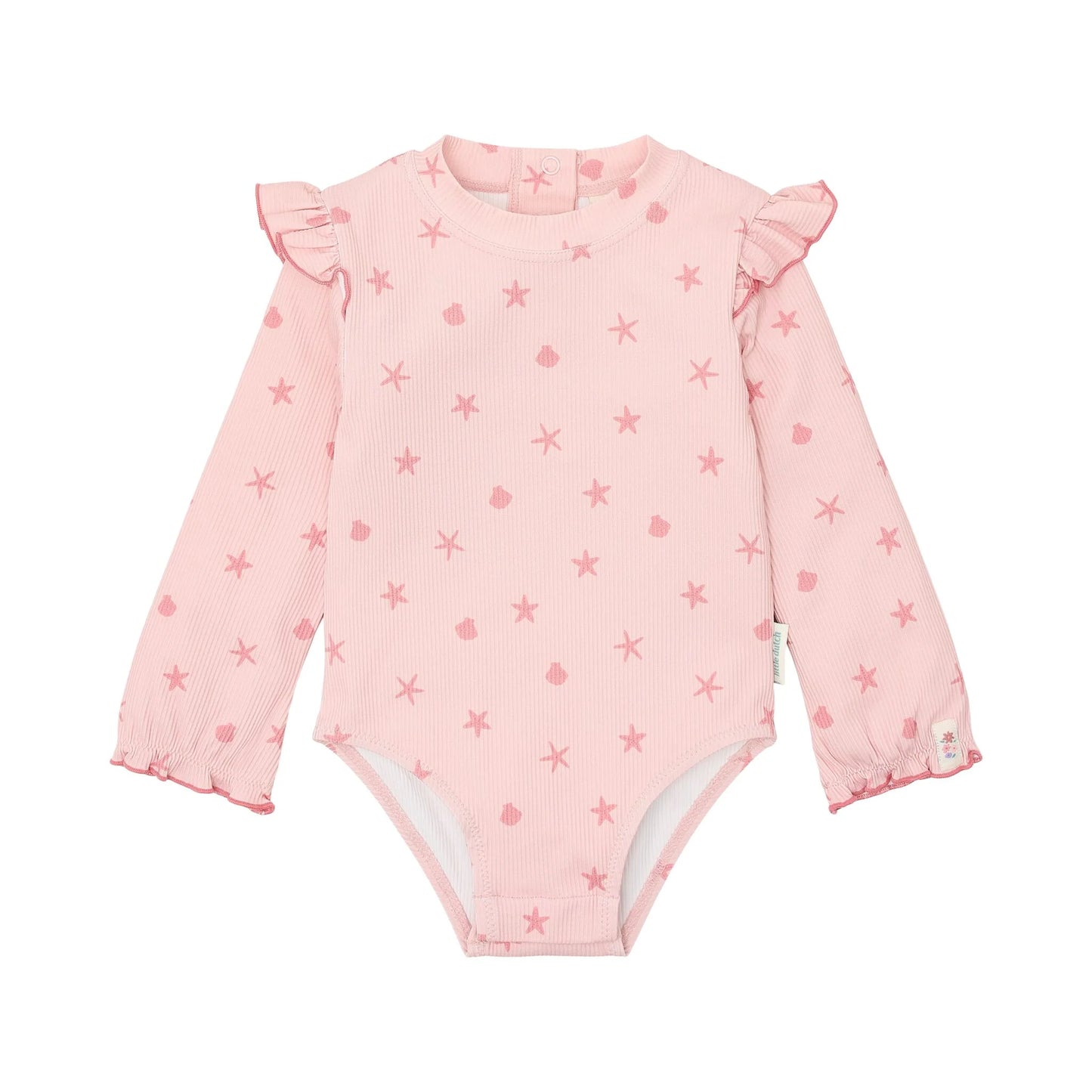 Costume da bagno a maniche lunghe UPF40 Rosa Conchiglie
