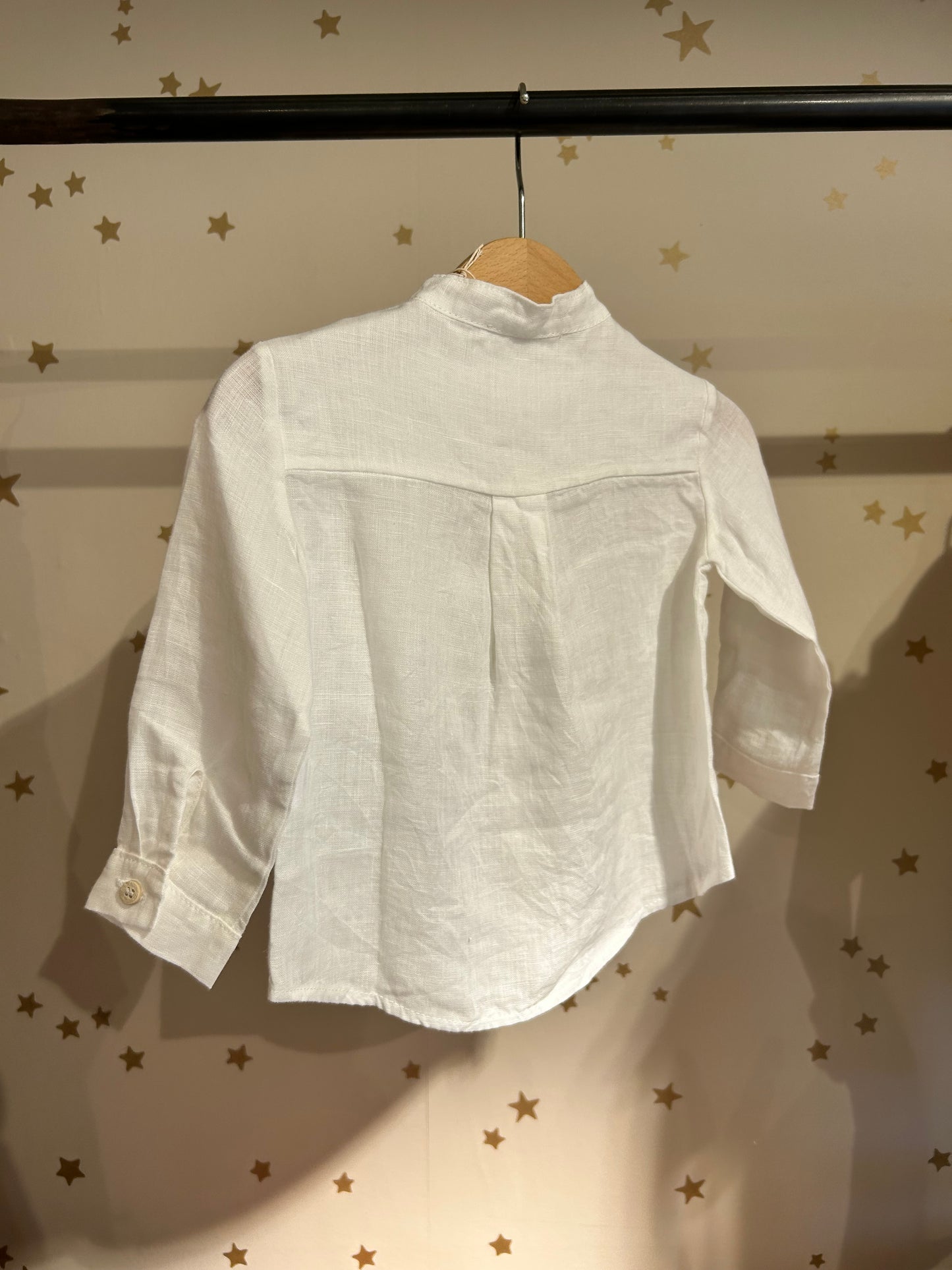 Camicia baby lino bianco