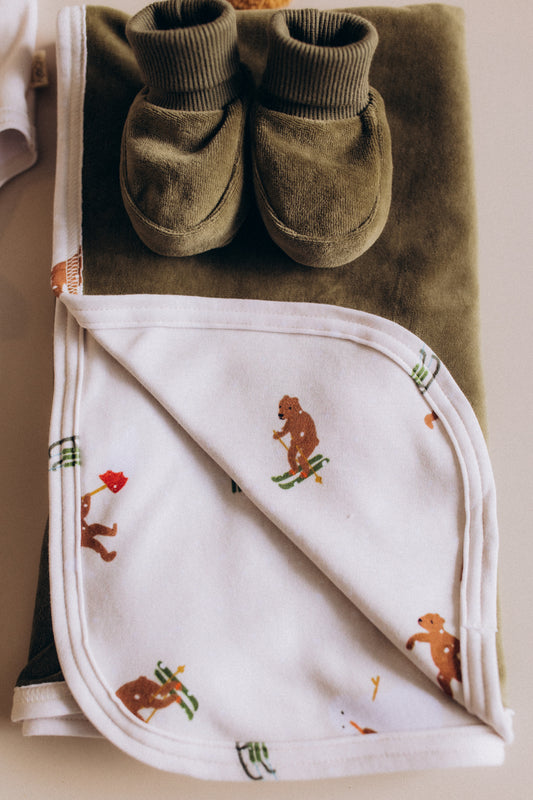 Coperta reversibile Winter Teddy cotone BIO