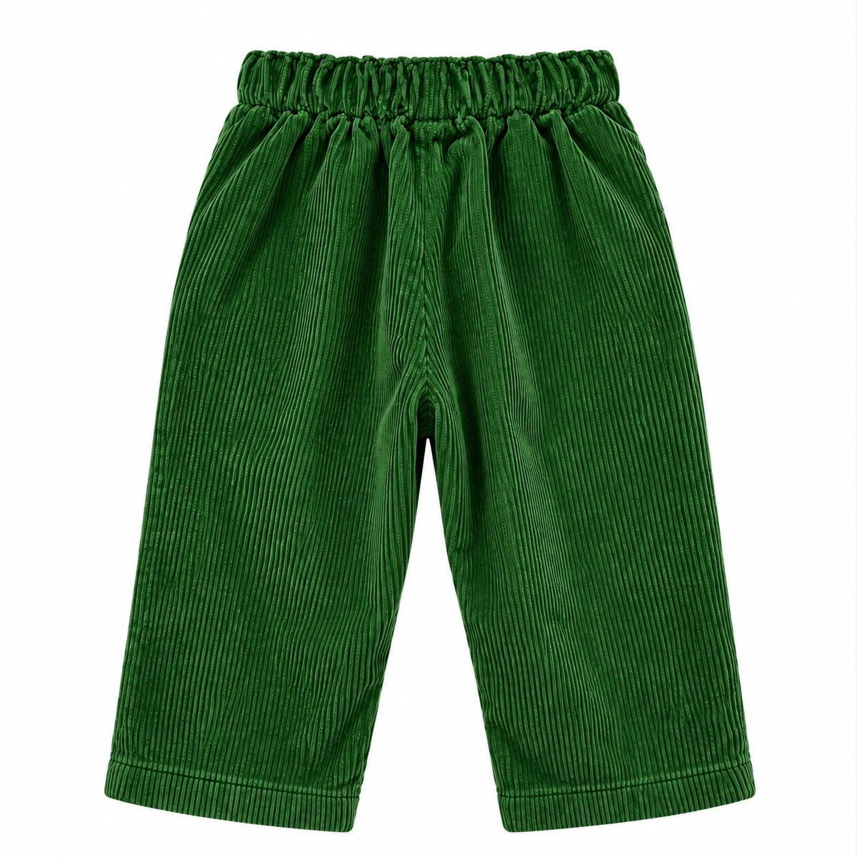 Pantalone baby velluto costine verde