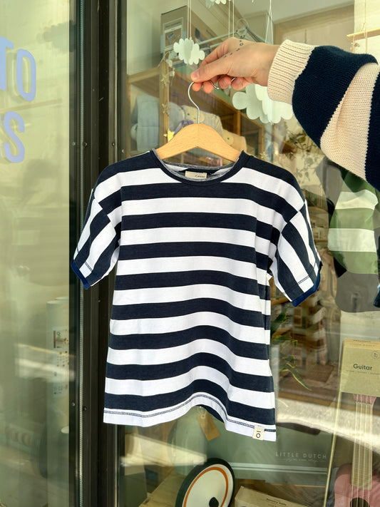 T-shirt Surf à rayures bleues