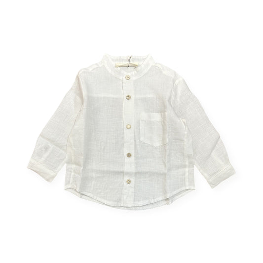 Camicia baby lino bianco