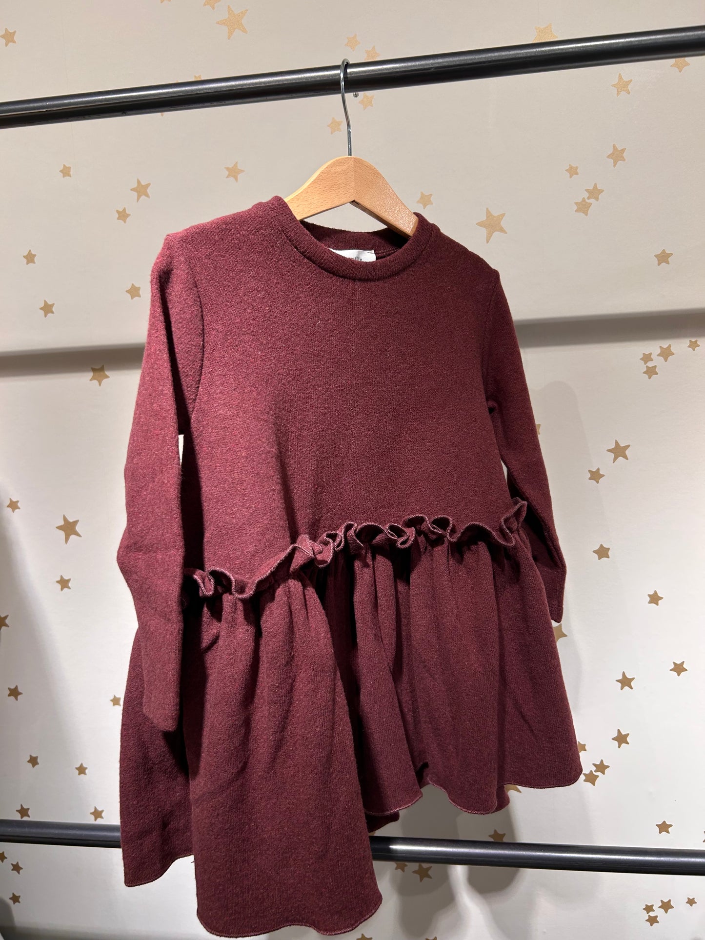 Abito caldo cotone borgogna