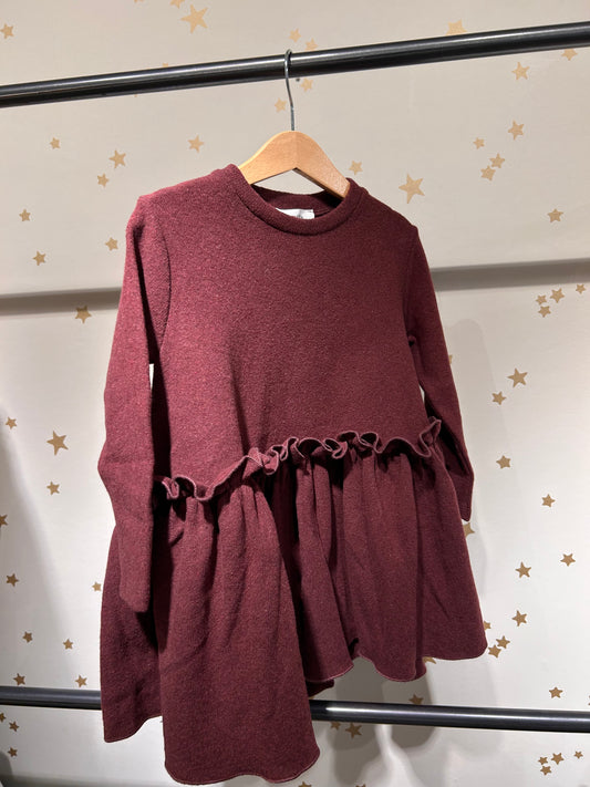 Abito caldo cotone borgogna