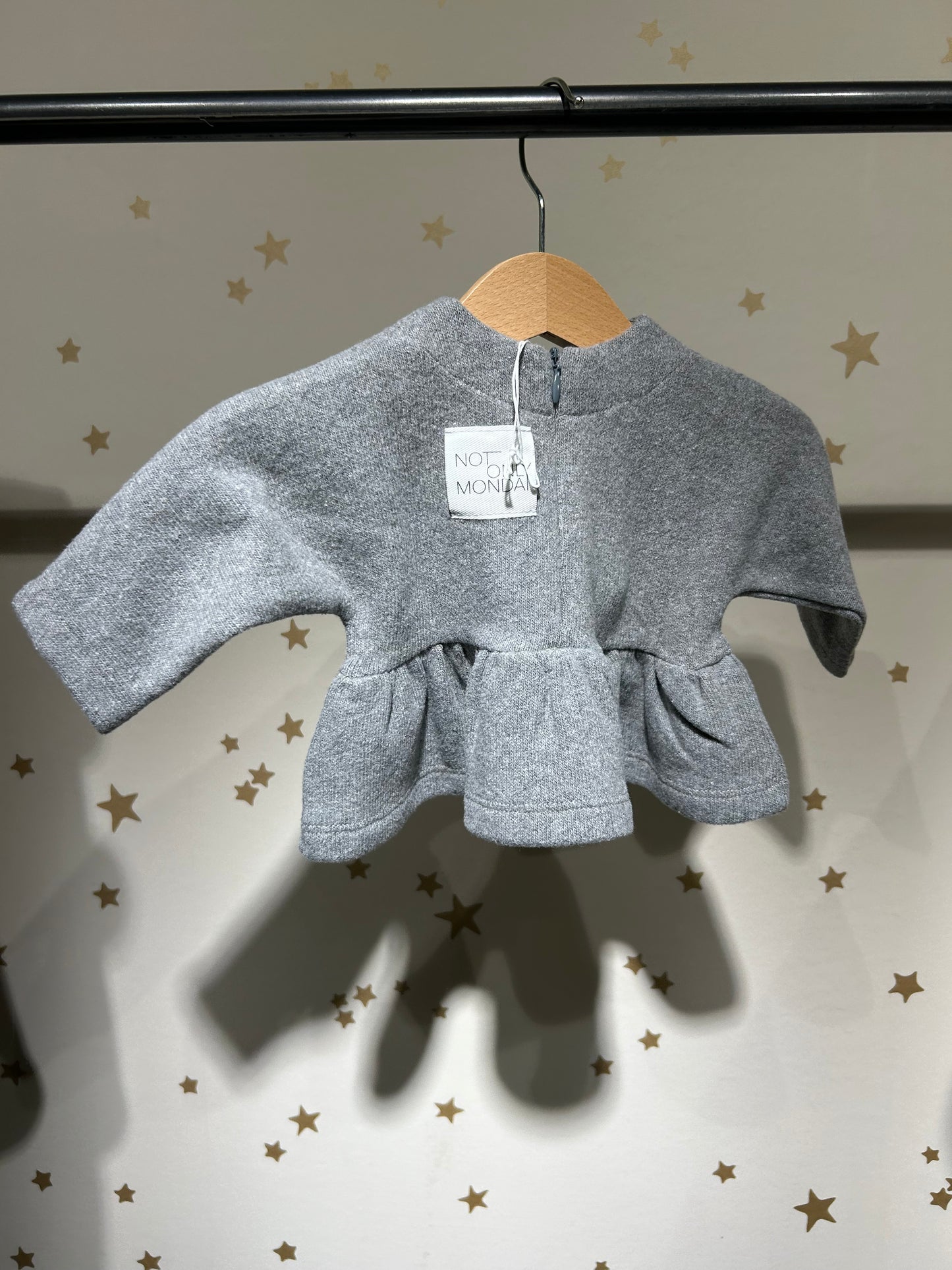 Blusa Sara caldo cotone grigio