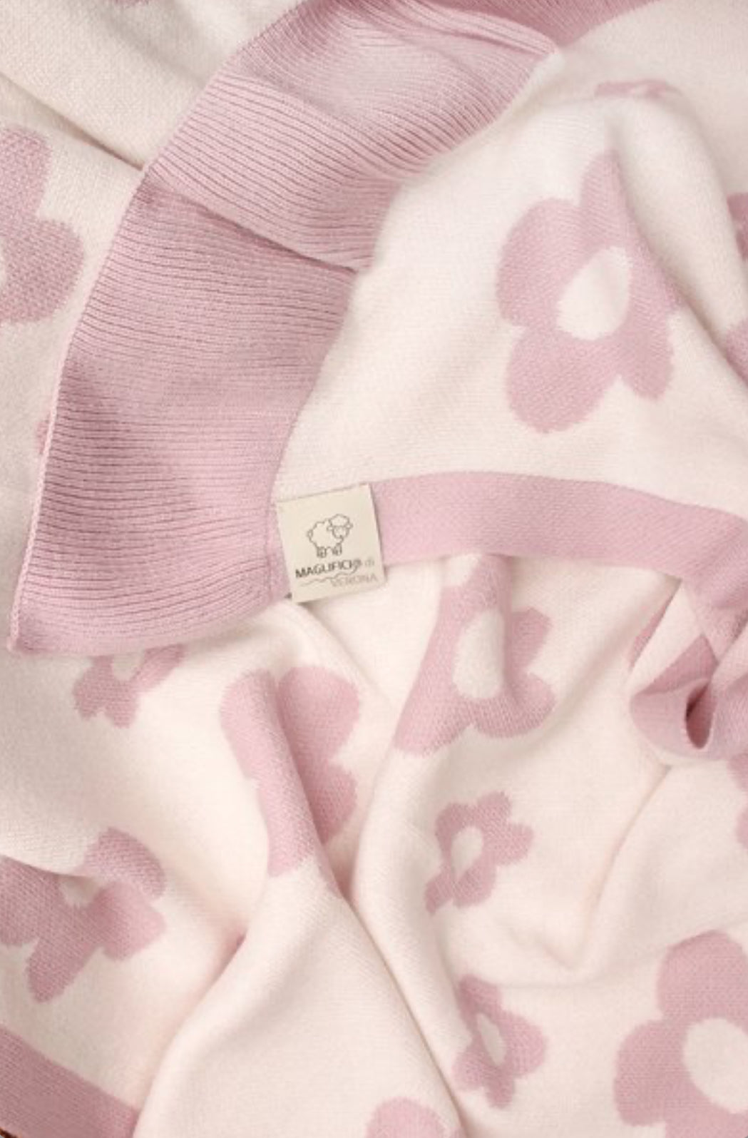 Coperta neonata fiori culla cotone bio