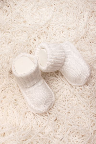 Scarpina, calzina bianca nascita puro eucalipto