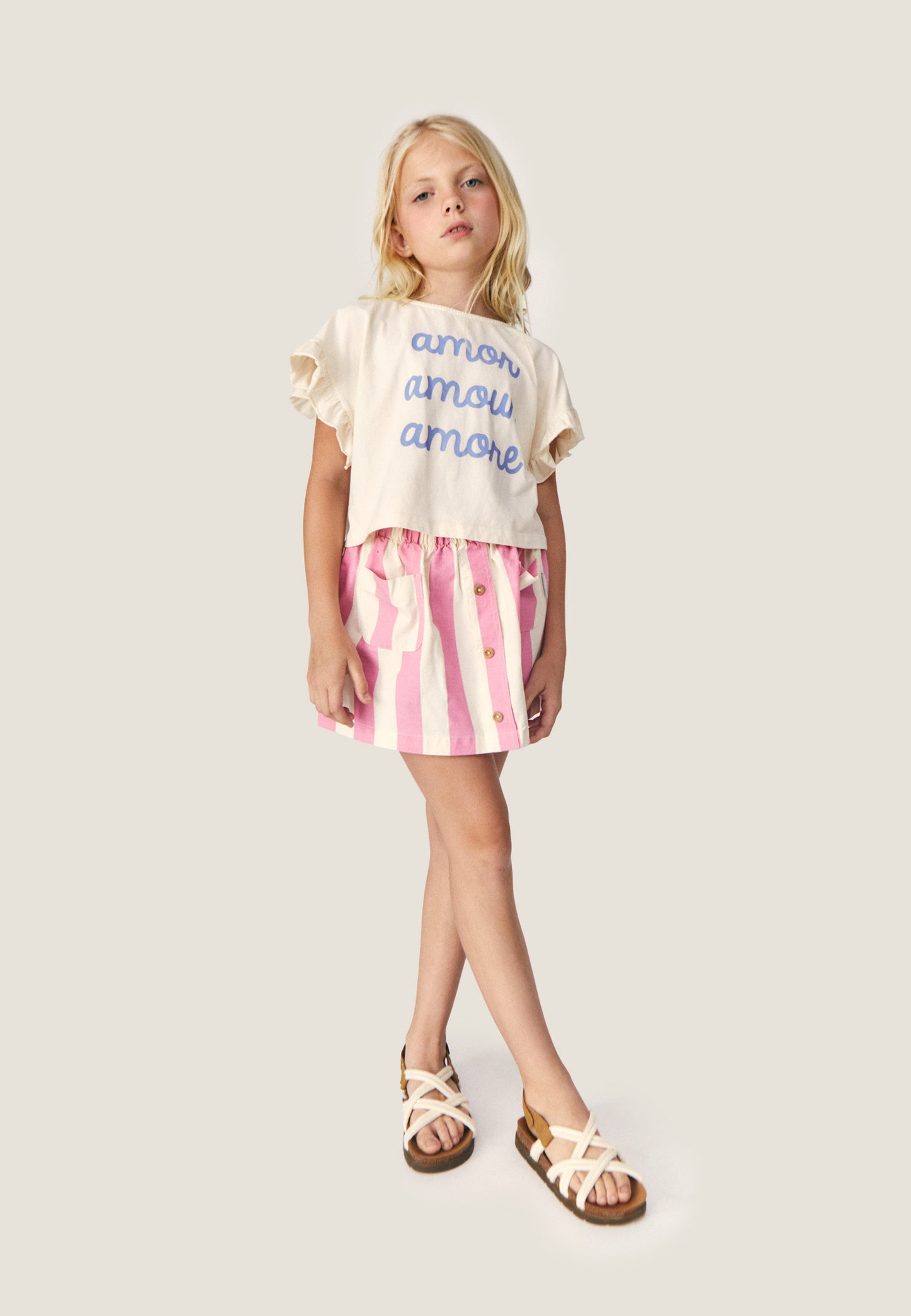 T-shirt Amour avorio