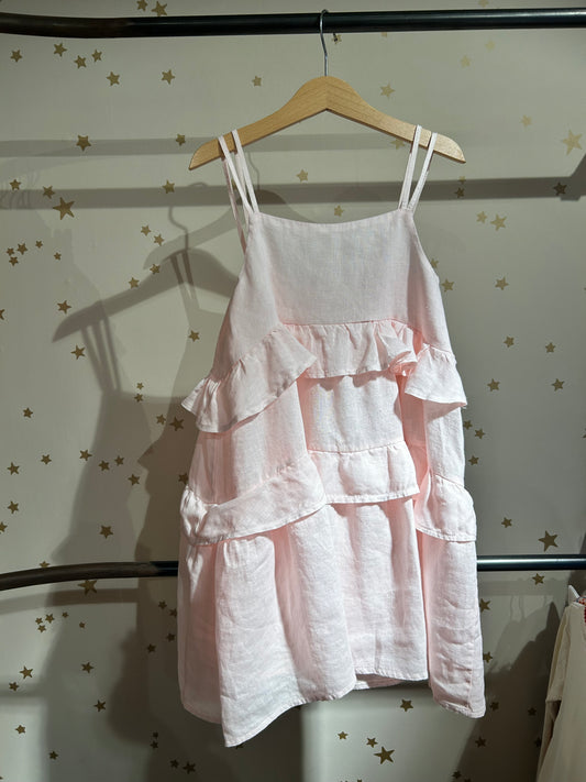 Abito in lino rosa confetto