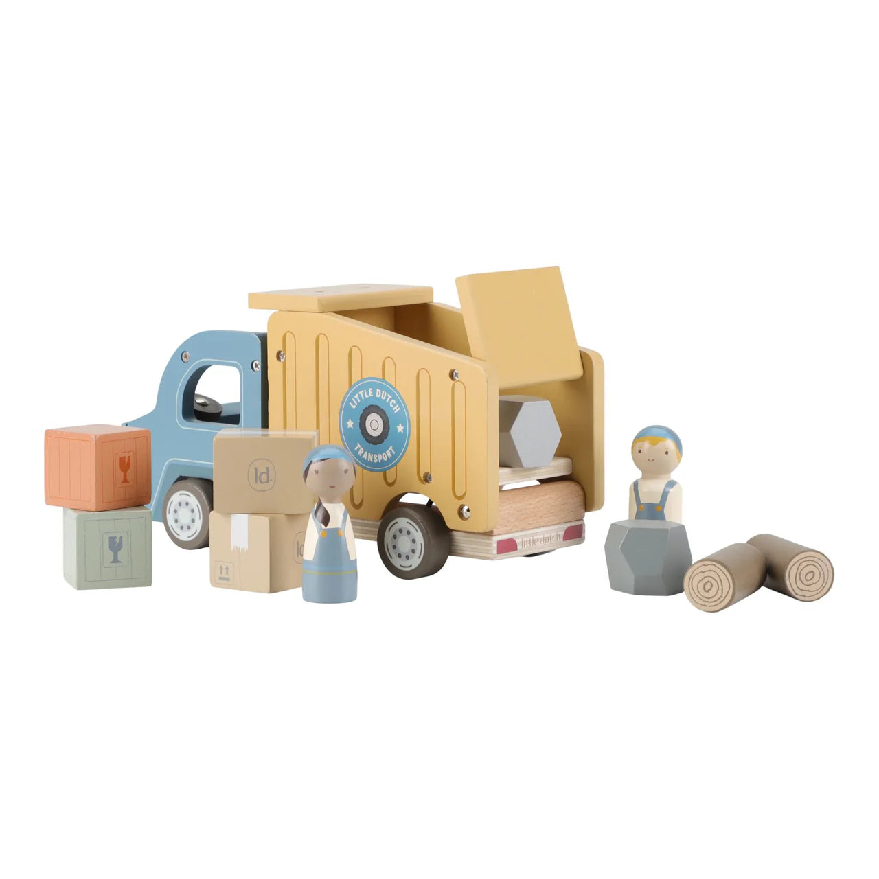 Camion della spazzatura in legno
