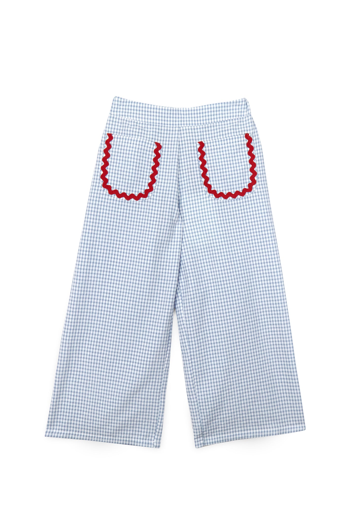 Pantalone Vichy azzurro Pauline