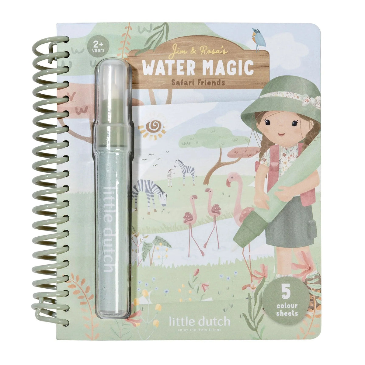Libro da colorare ad acqua Safari Friends