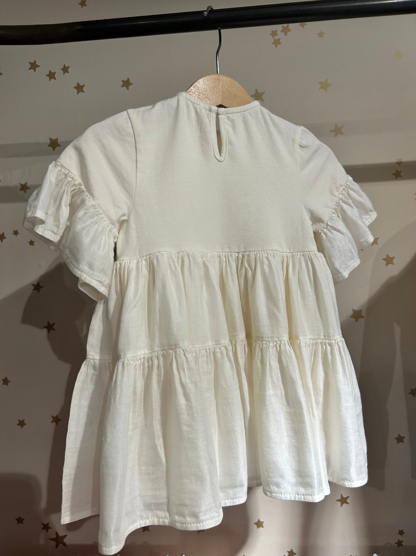 Abito baby a balze in chiffon di seta