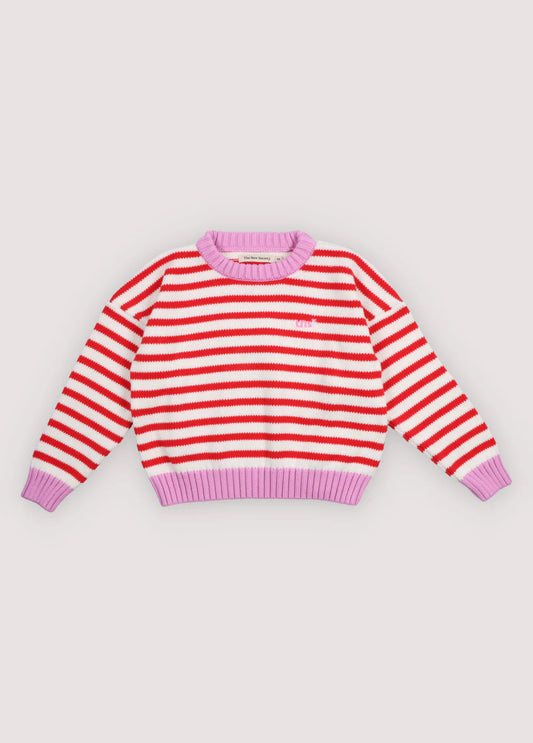 Maglione righe rosa Marigold