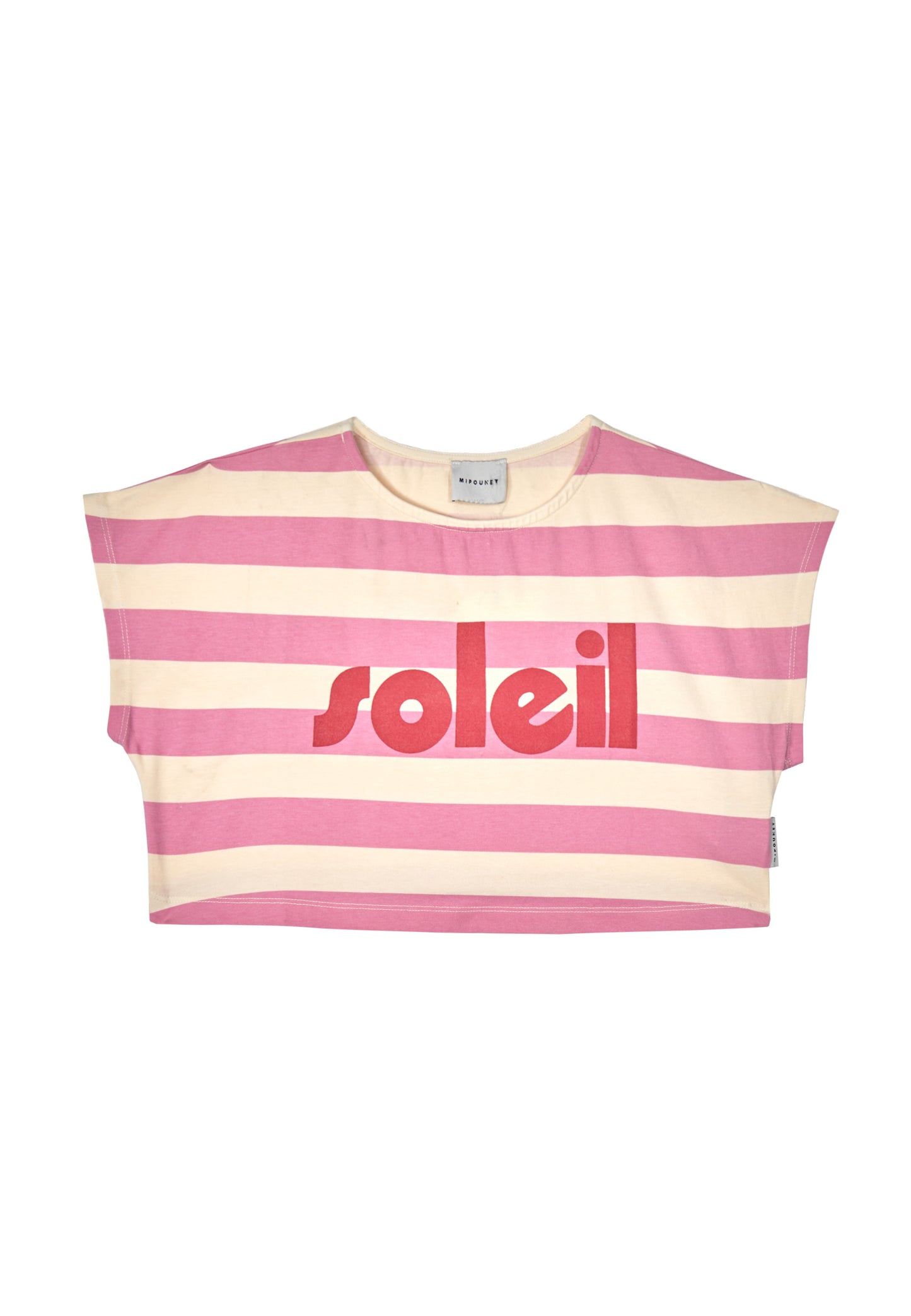 T-shirt riga rosa Soleil