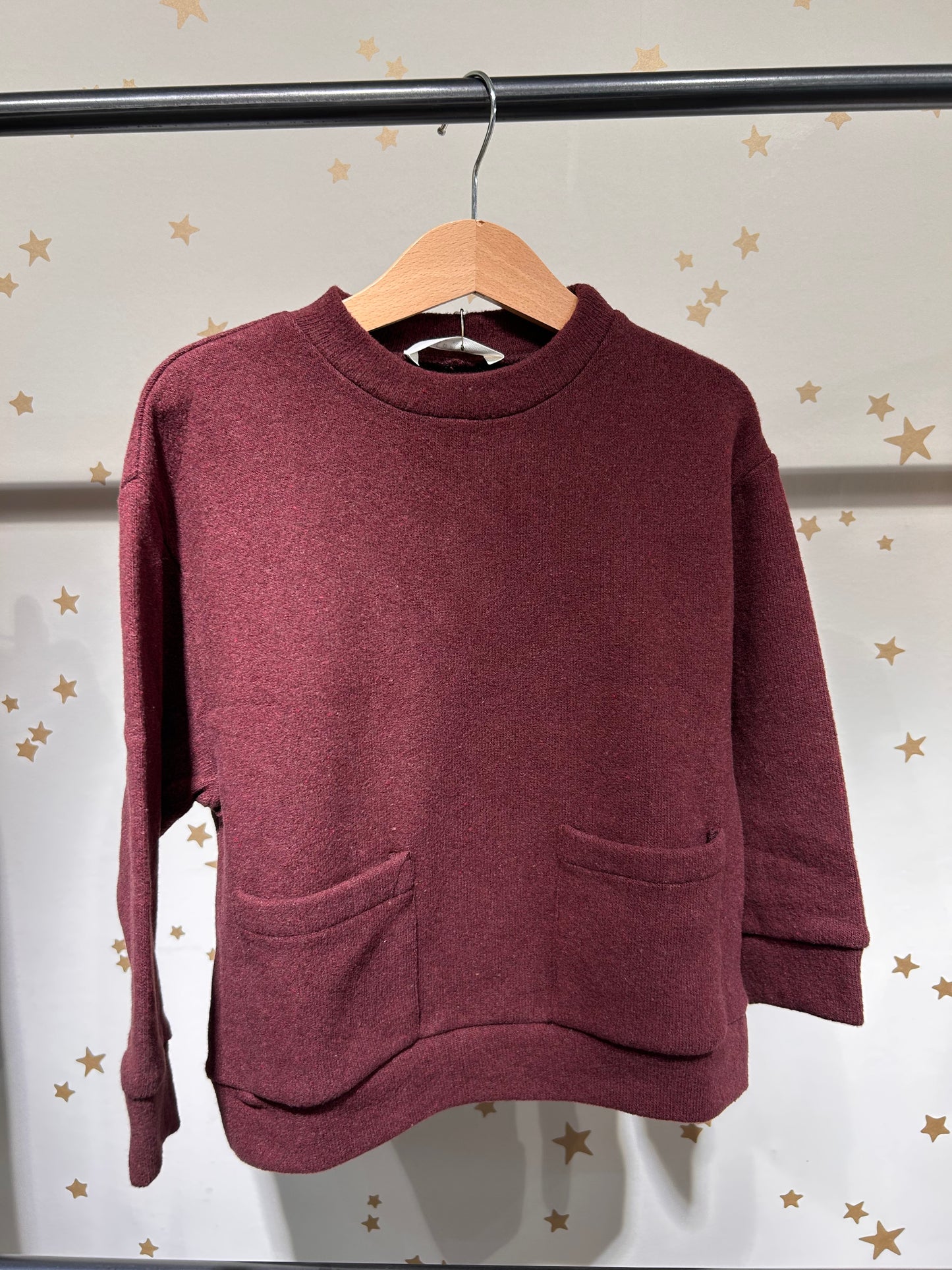 Felpa caldo cotone borgogna