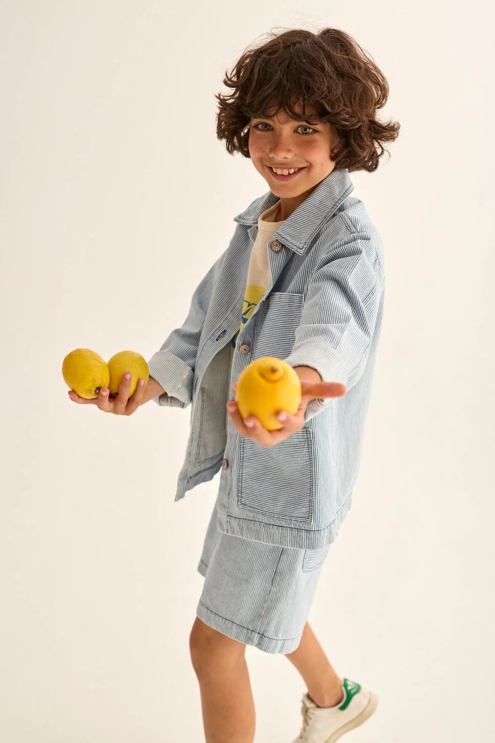Giacca in denim a righe Ridge