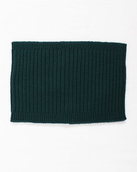 Scaldacollo verde a coste lana merino