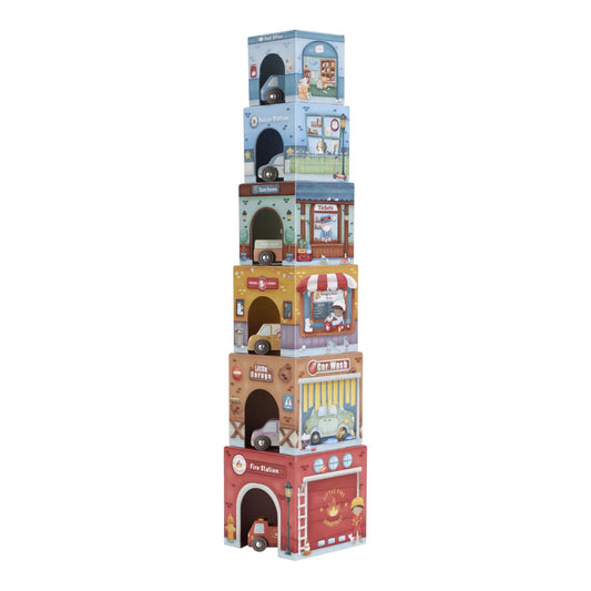 Torre impilabile con 6 macchinine