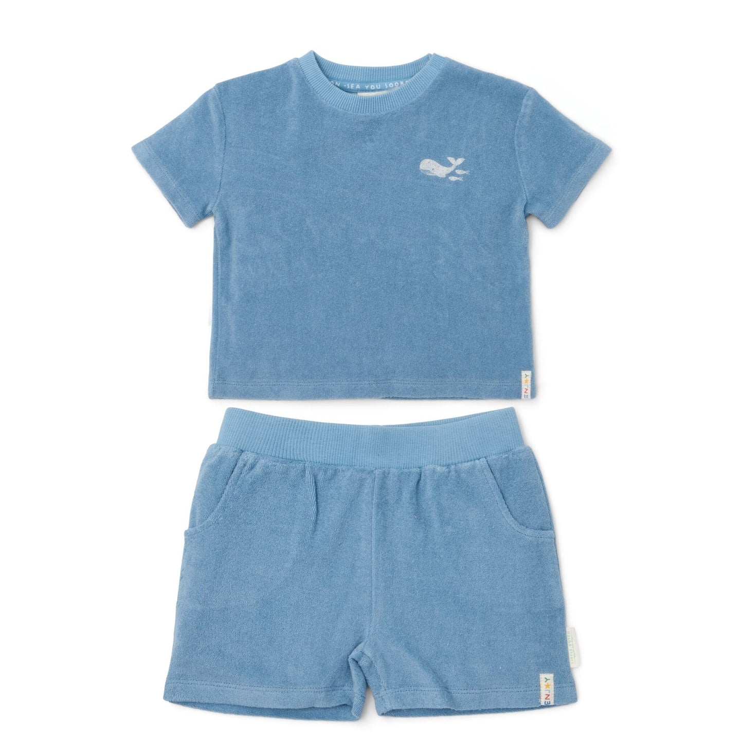 Completo t-shirt e pantaloncino Blu Sea Life