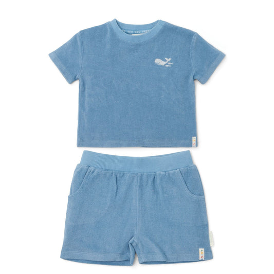 Completo t-shirt e pantaloncino Blu Sea Life