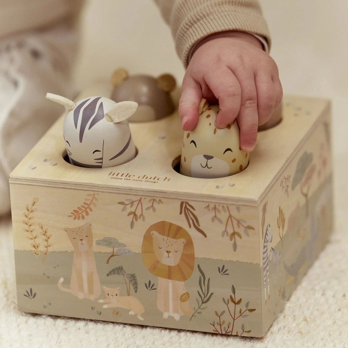 Gioco pop-up in legno Safari Friends