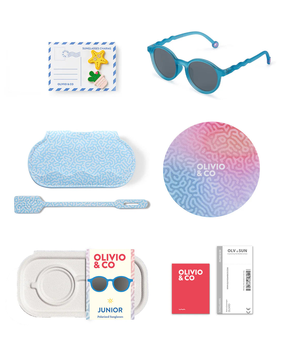 Occhiali da sole ovali bambino azzurro Reef Blue 5-12 anni