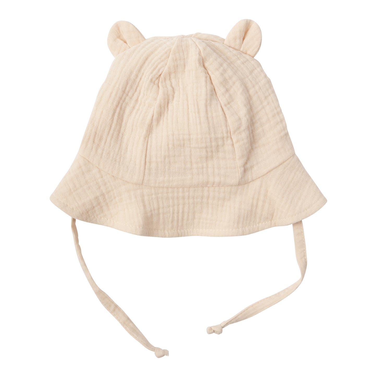Cappellino in mussola bianco con orecchie