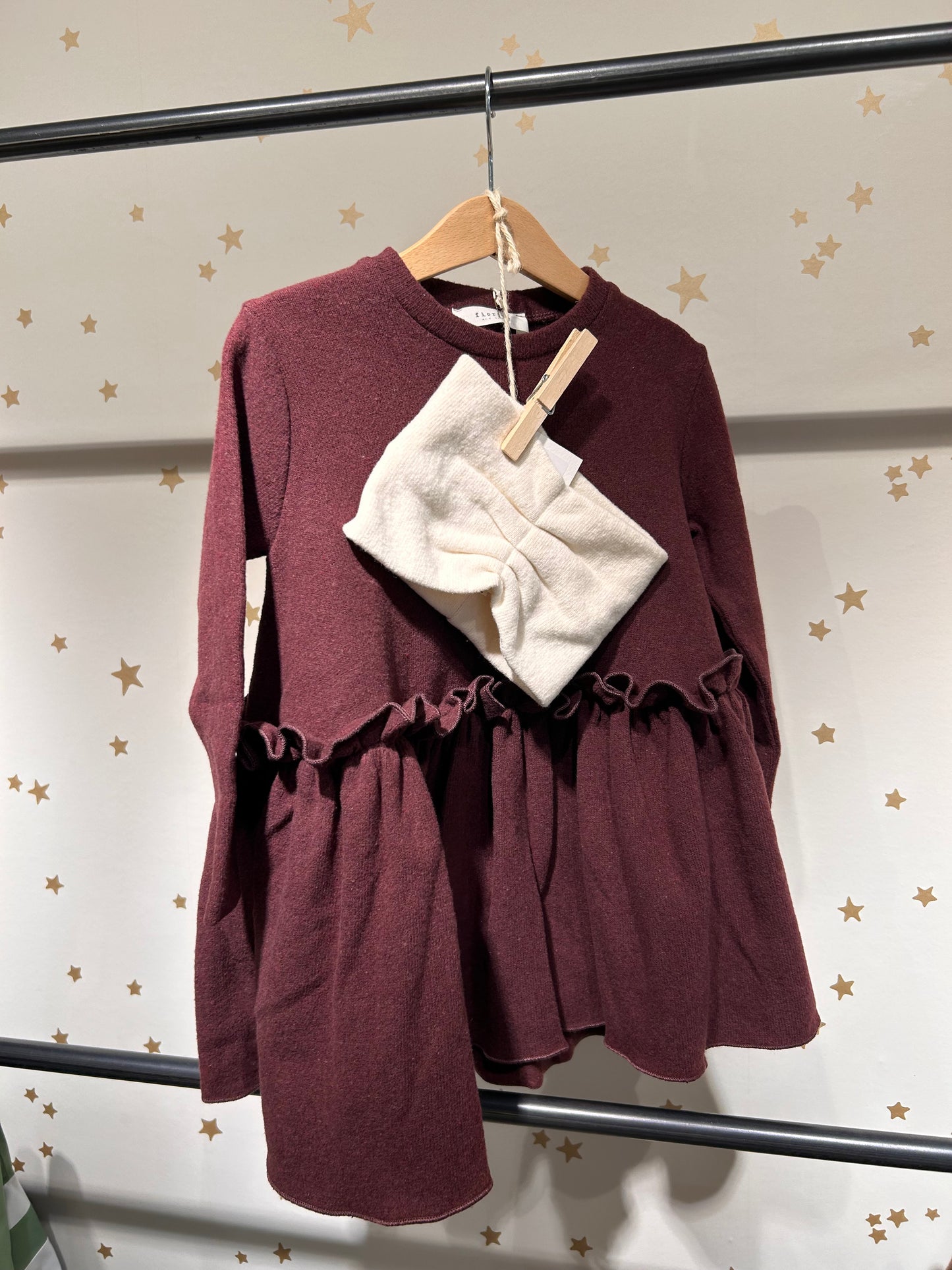 Abito caldo cotone borgogna