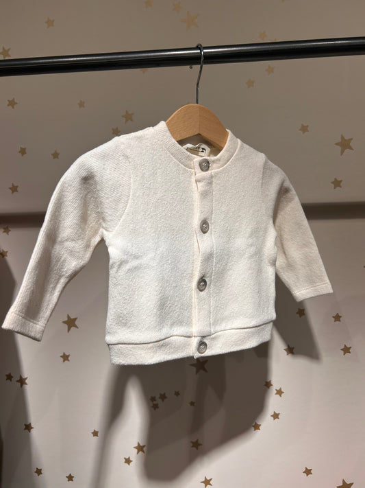 Cardigan caldo cotone avorio