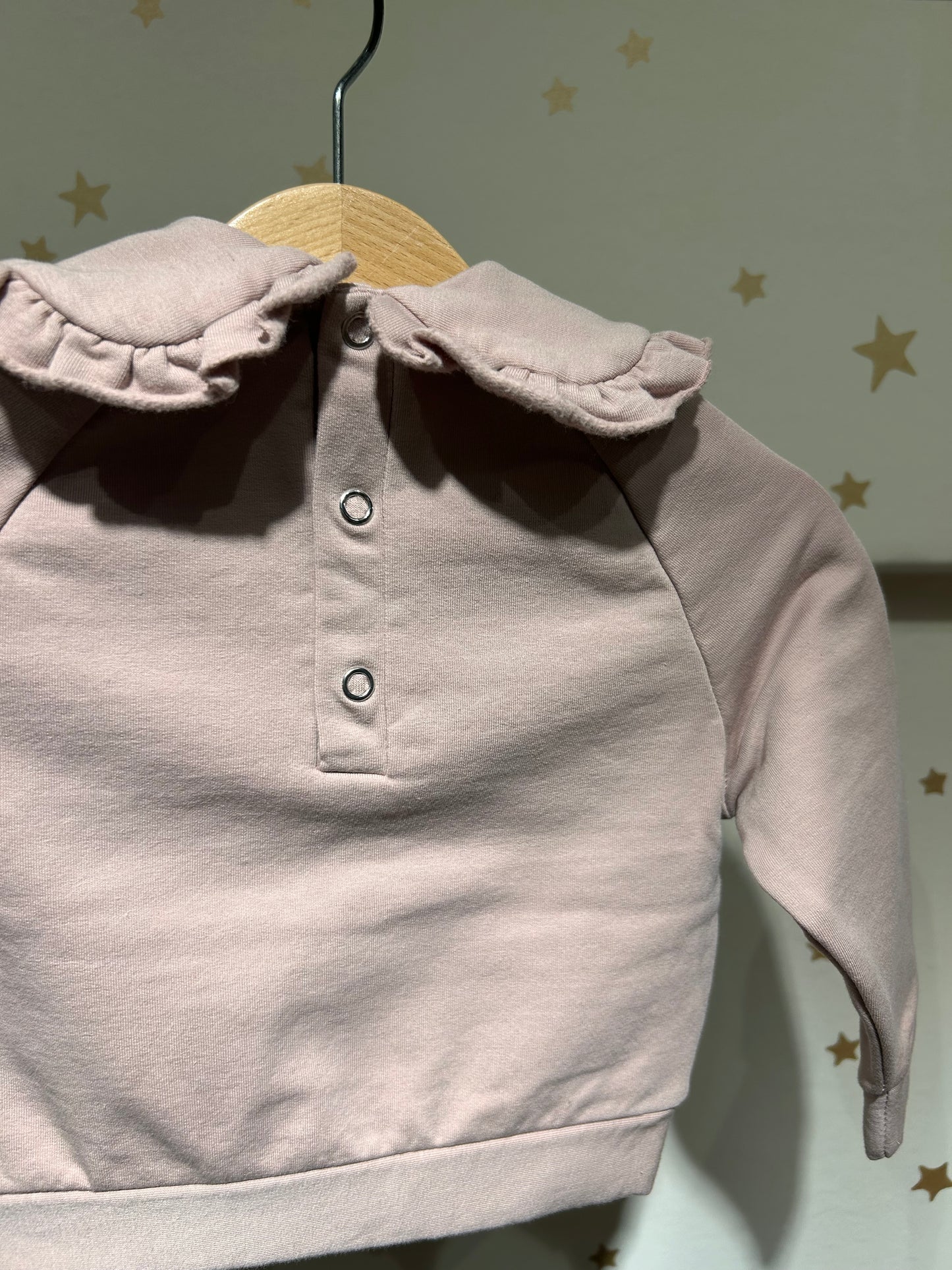 Felpa baby colletto cameo rose