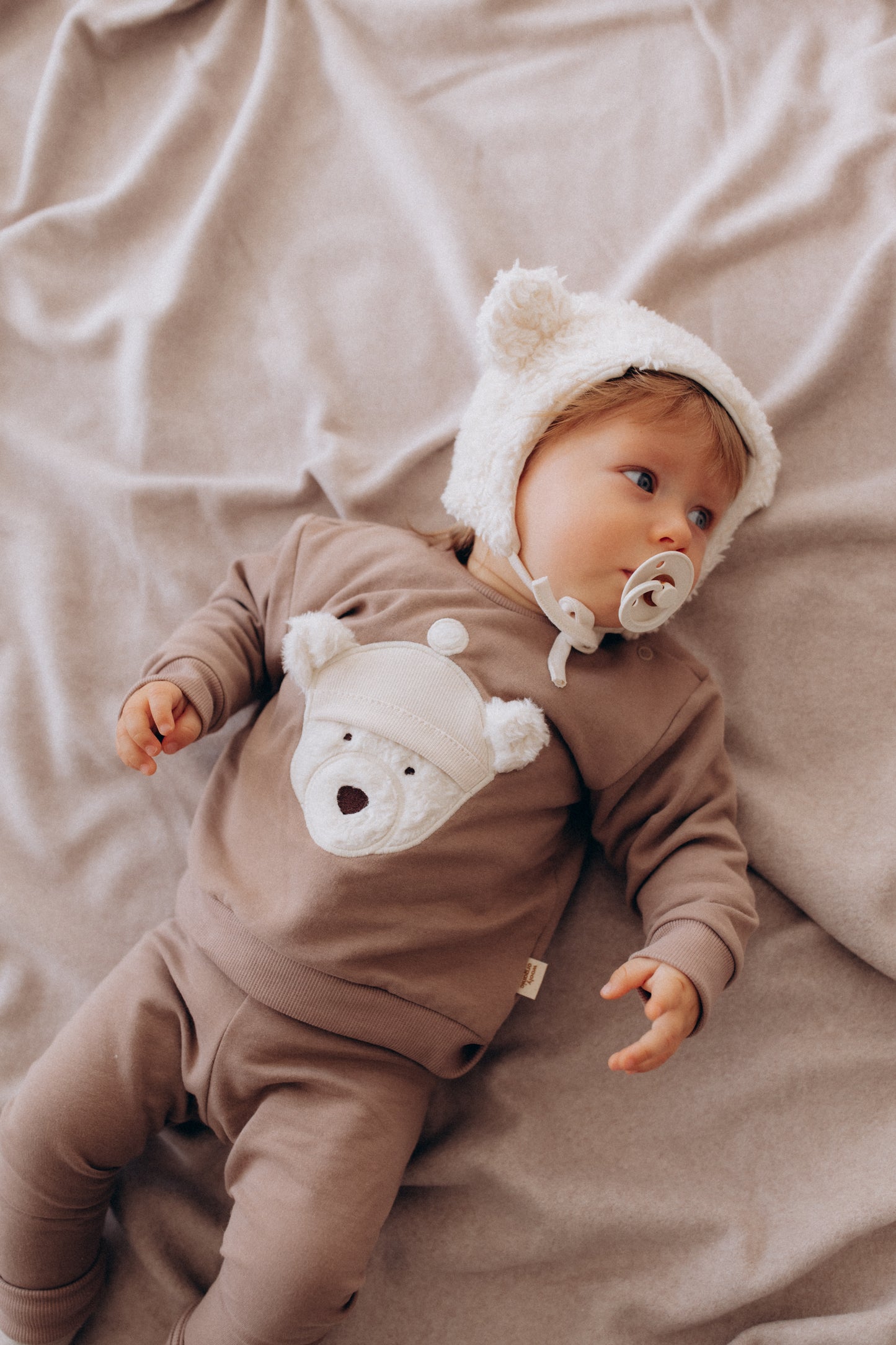 Completo felpa e pantalone Orso cotone BIO