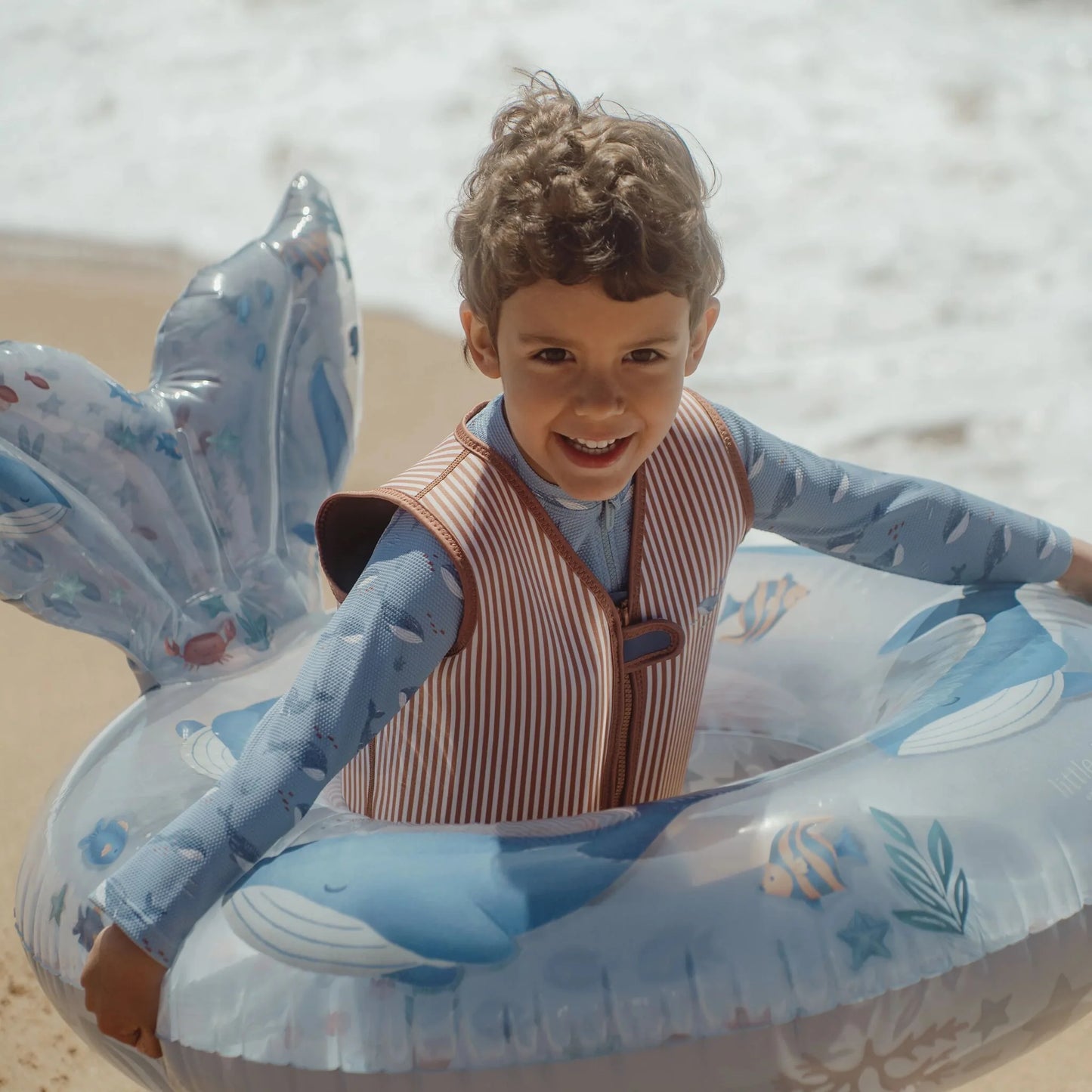 Ciambella gonfiabile blu Ocean World 91 cm