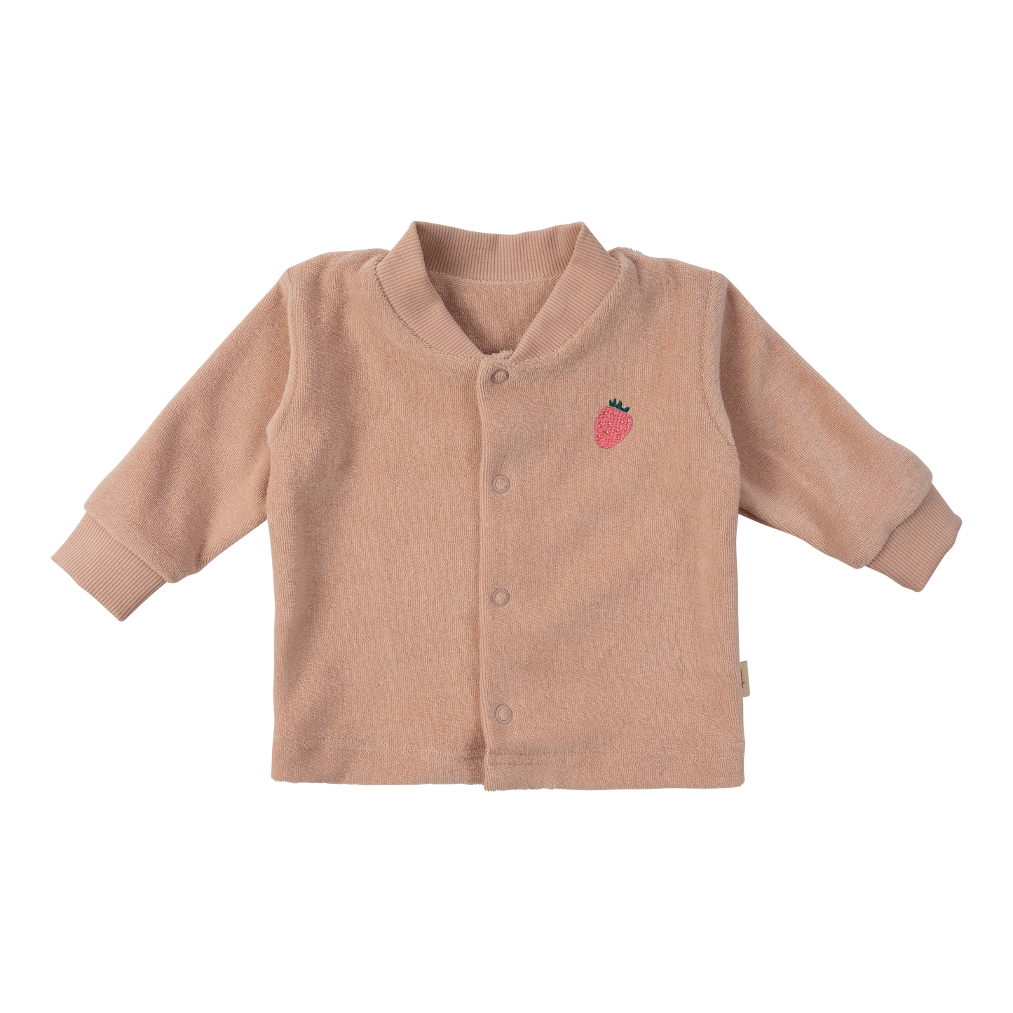 Completo cardigan e pantalone rosa cotone bio