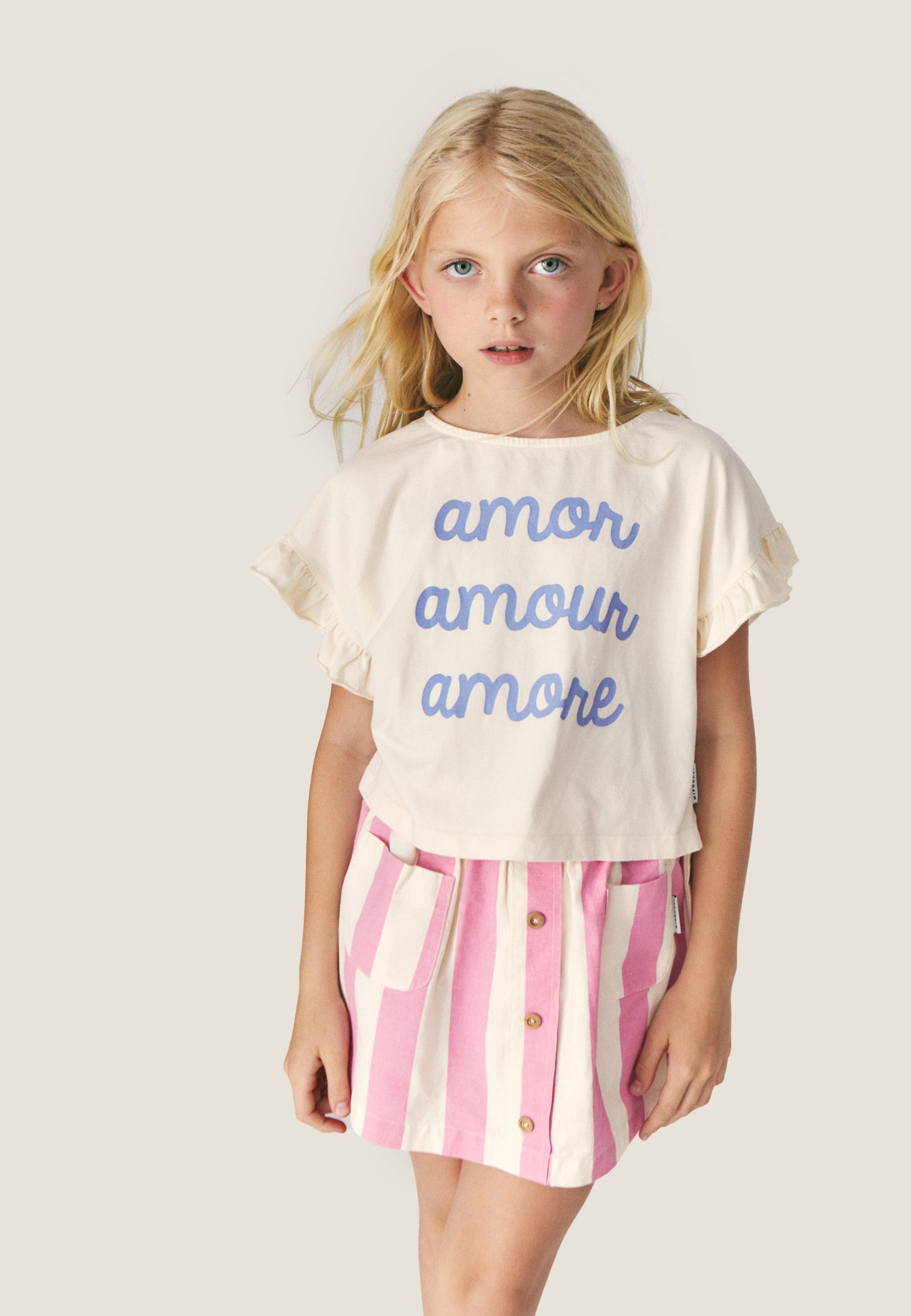 T-shirt Amour avorio