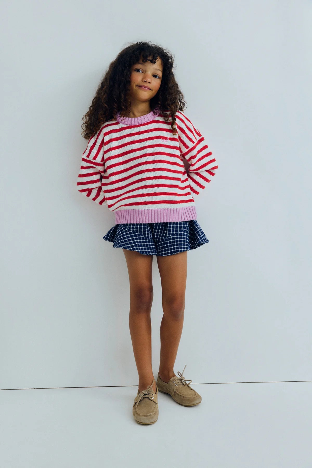 Maglione righe rosa Marigold