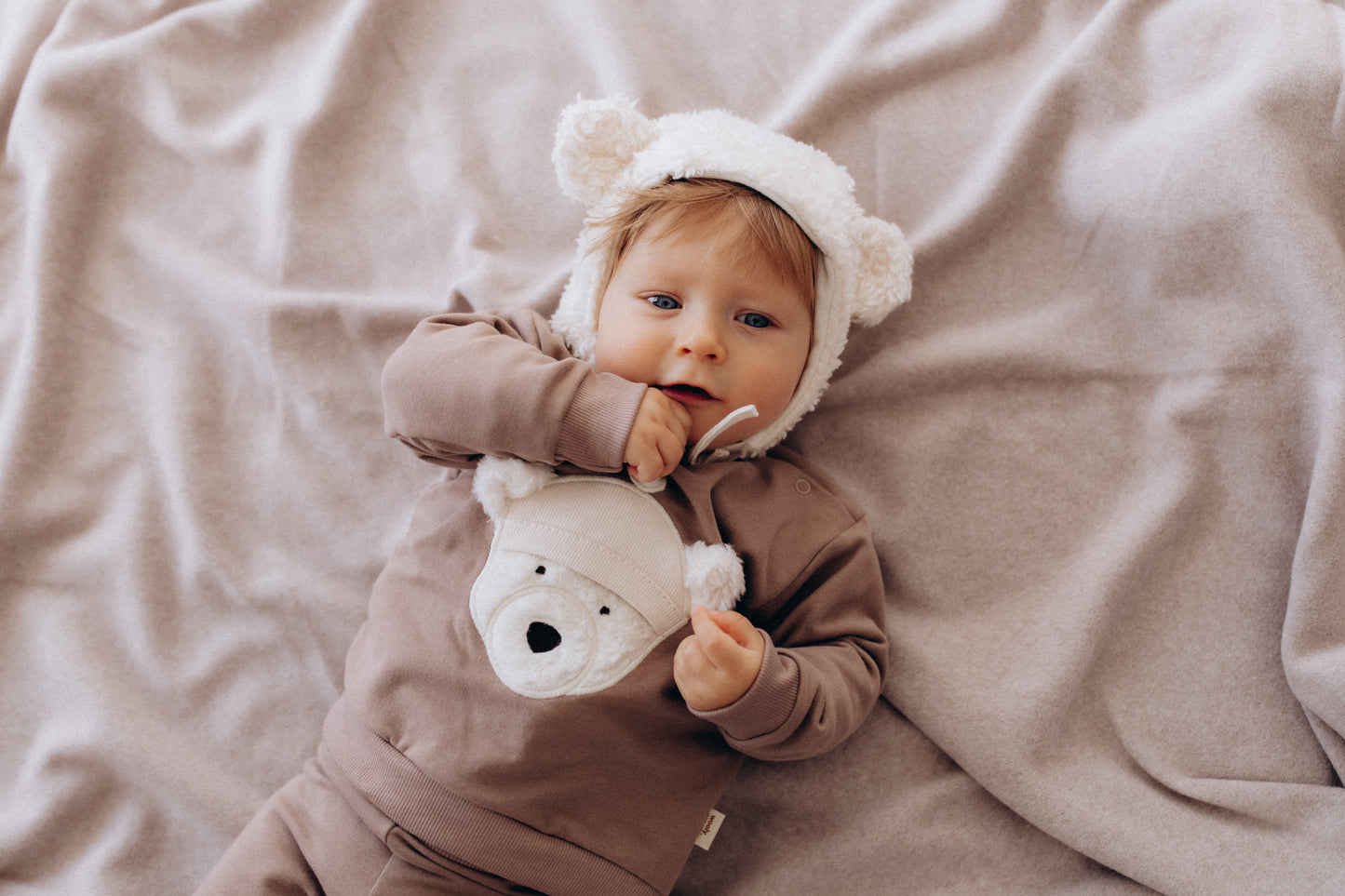 Completo felpa e pantalone Orso cotone BIO