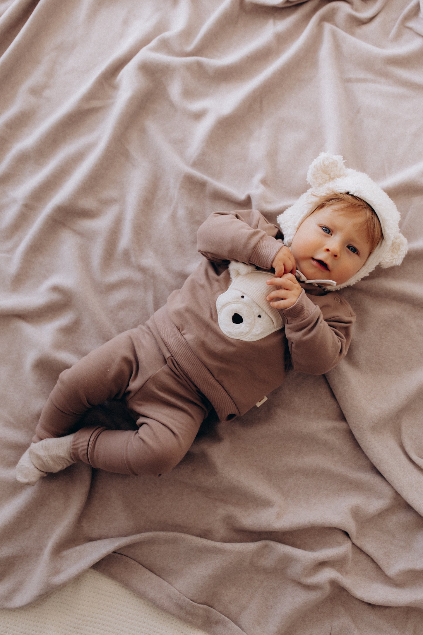Completo felpa e pantalone Orso cotone BIO
