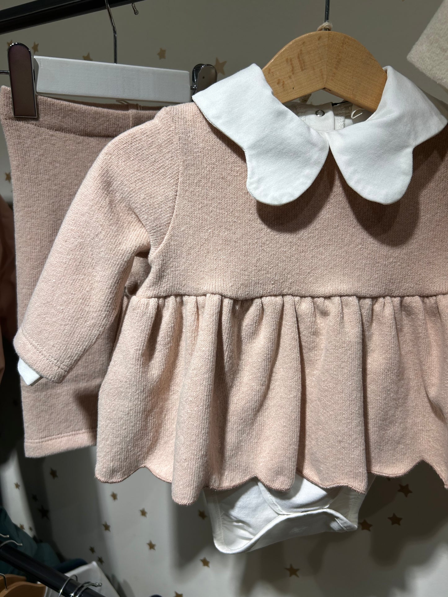 Blusa baby rosa confetto, in caldo cotone