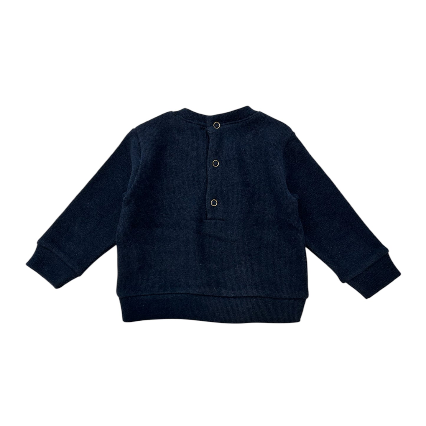 Felpa baby blu caldo cotone con ricamo