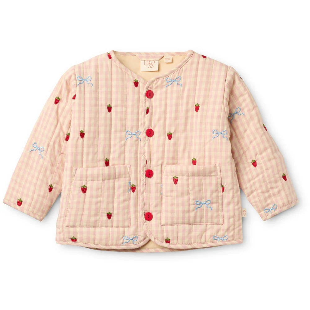 Giacca rosa fiocchi/fragole Dolly Bow