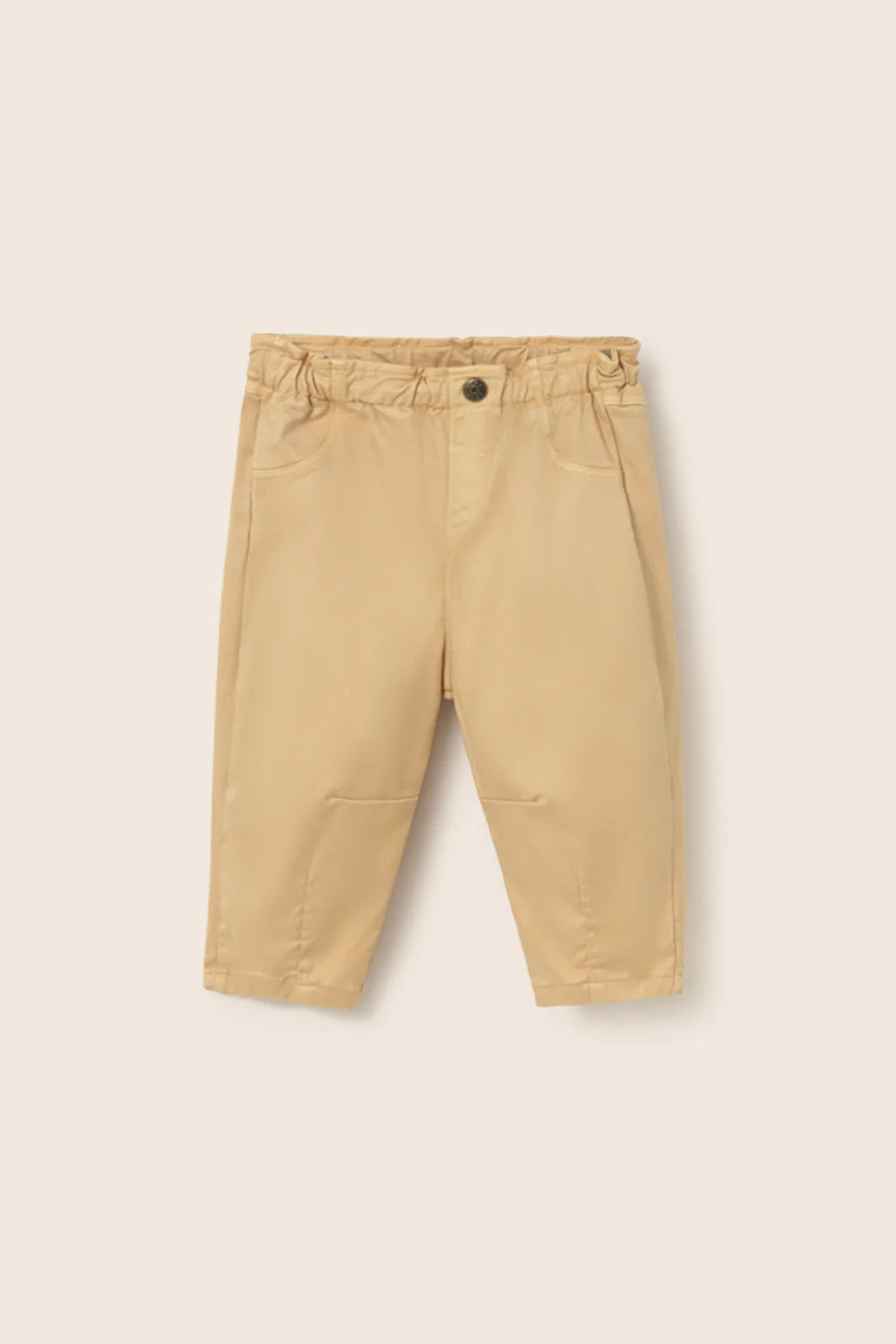 Pantalone baby in twill di cotone beige Atenas