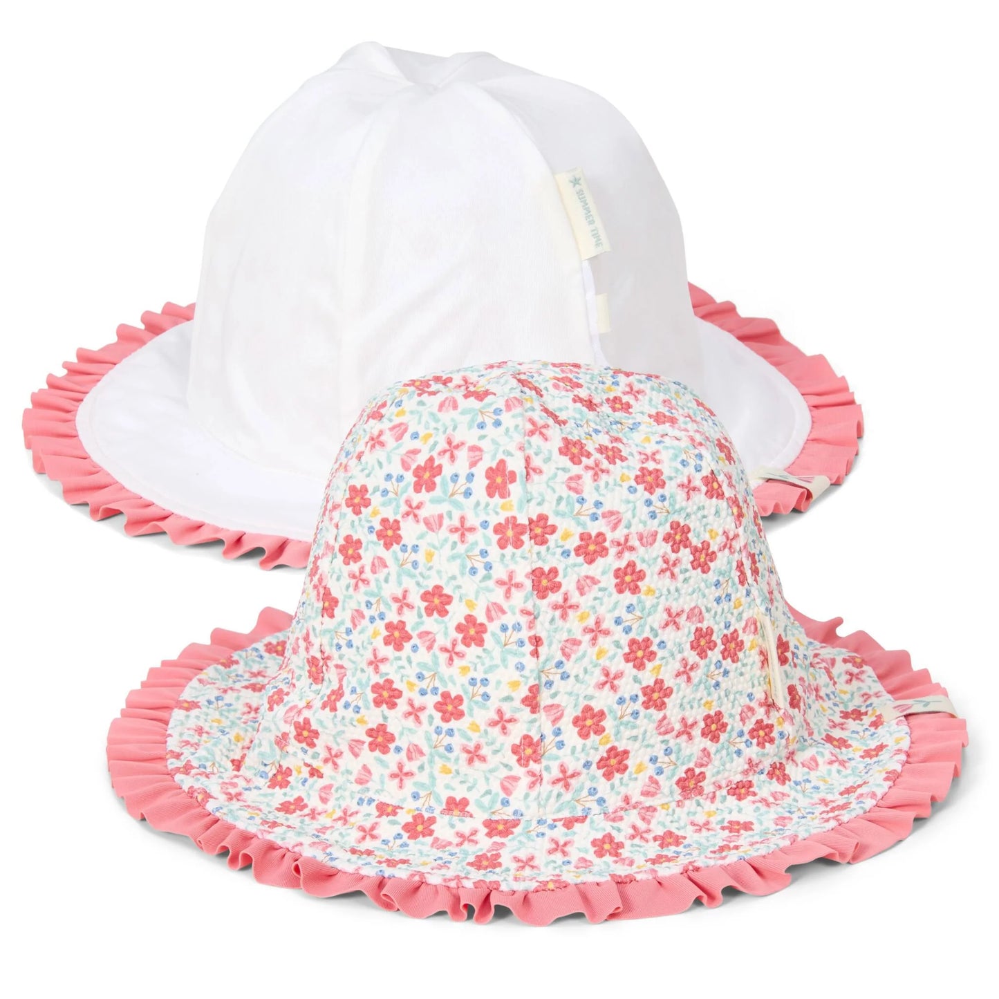 Cappellino reversibile fiori rosa Sunny Flower