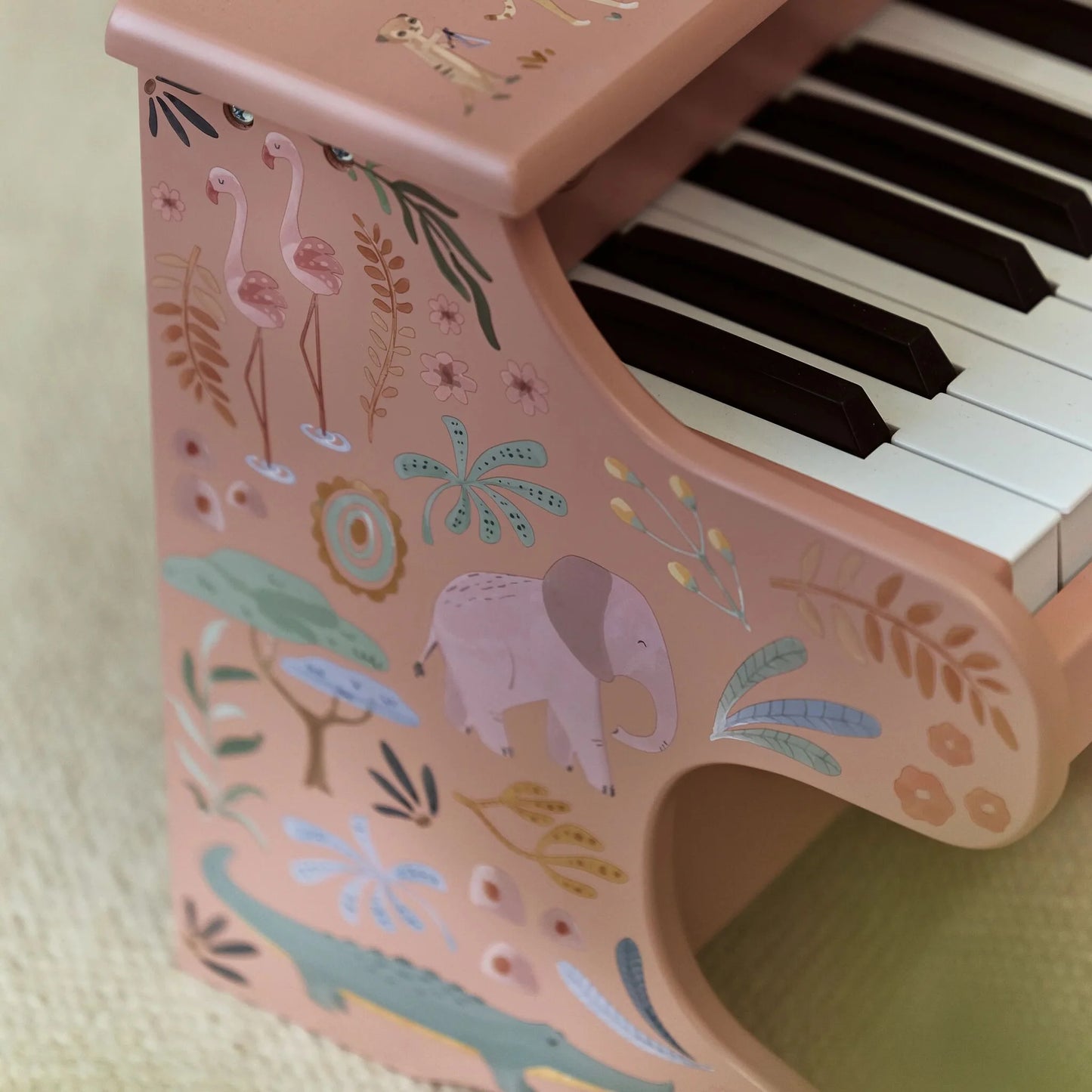Piano in legno rosa Safari Friends